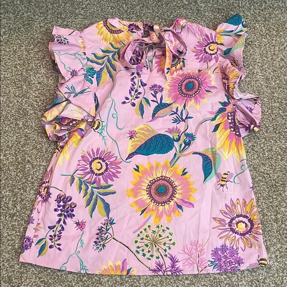 Elie Tahari Sunflower Ruffle Sleeve Blouse - Picture 6 of 6